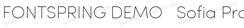 FONTSPRING DEMO   Sofia Pro Ultra L字体转换